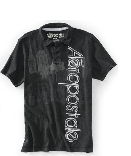 AEROPOSTALE MENS POLO SHIRT TOP T-SHIRT SKATE STYLE AERO