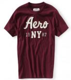 AEROPOSTALE MENS T-SHIRT EMBROIDERED LOGO AERO NEW YORK