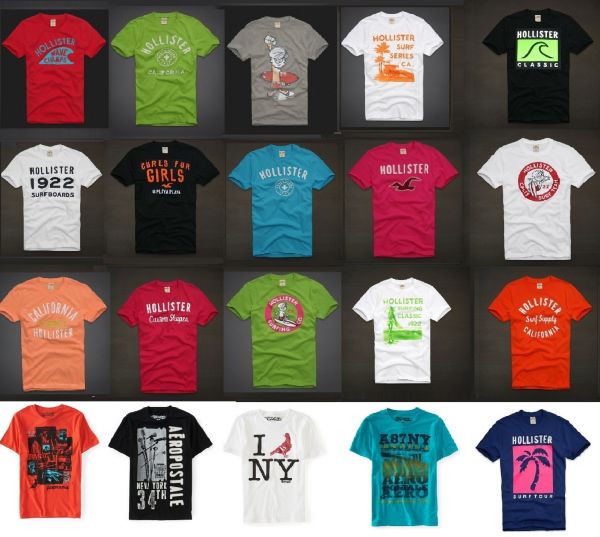 20 Camisetas Hollister Masculino